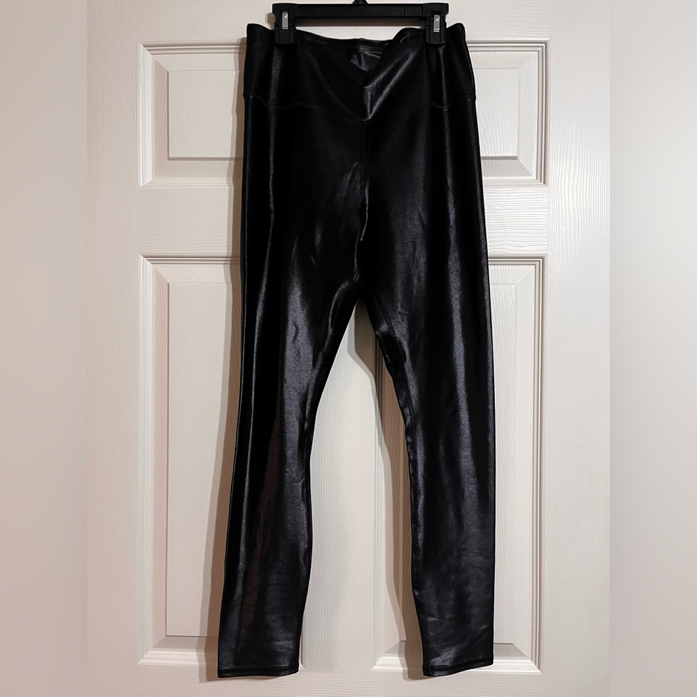 Maurices Liquid Leather Black Leggings